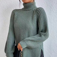 Comfortable Womens Top With A High Fold-over Collar