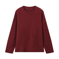 Loose-fitting Solid-color Casual Warm Sweater