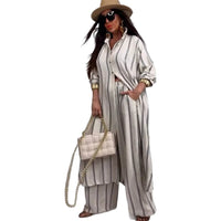 European And American-style Wide-leg Pants Two-piece Set