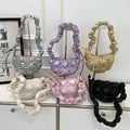 Pleated Cloud Bag Advanced Bright Face Color Shoulder