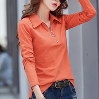 Womens Stylish Casual Slim-fit Lapel Top