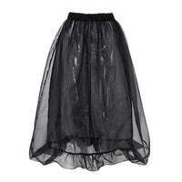 Black Sexy See-through Mesh High Waist Skirt
