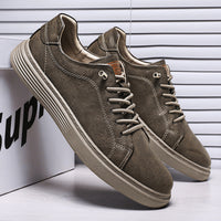 Men's Shoes Cowhide Board Shoes British Low-top