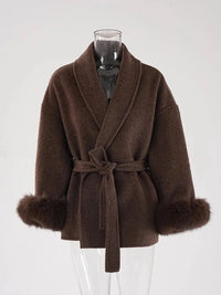 Fox Fur Double-sided Temperament Wool Overcoat