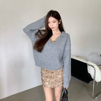 Women's New Retro Loose Slim-fit Knitted Sweater