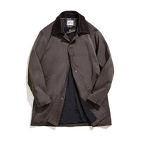 Retro Lapels Waterproof Oil Wax Trench Coat Brown Mid-length British Style Coat For Men Autumn