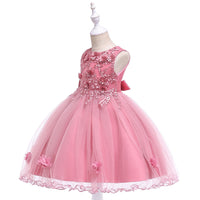 Girls Wedding Dress Tutu Skirt New Handmade Flower Mesh