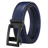Men's Leather Belt Automatic Buckle Two-layer Cowhide Hollow