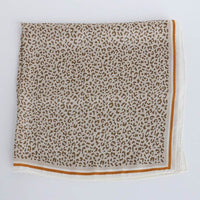 Artificial Silk Leopard Print Silk Scarf
