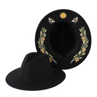 Cross-border 3D-printed Bee And Flower Western Cowboy Hat