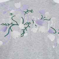 Vine Flower Embroidery Hooded Loose Sweater