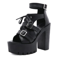 Zipper Metal Ultra-high Heel Peep-toe High-heeled Sandals