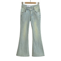 Fuli Washed Nostalgic Skinny Jeans For Women