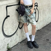 Casual Slim-fit Capri Denim Shorts
