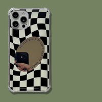 Phone Case Mirror Chessboard Simple