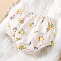 Ins Style Baby Clothing Four-piece Set With Floral Flying Sleeves