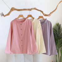 Lace-trimmed Mesh Top With Long Cotton-silk Sleeves For Loungewear