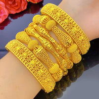 Non-fading Women's Alluvial Gold 24k Gold-plated Alloy Bracelet