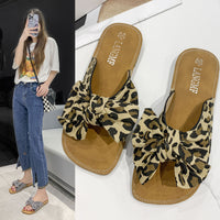 Bowknot Flip-flops Flat Soft Bottom Vacation Beach Sandals
