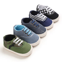 Fashionable And Cute 0-1 Year Old Baby Rubber-soled Canvas Toddler Shoes
