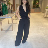 High Waisted Loose Fitting Wide Leg Women's Jumpsuit