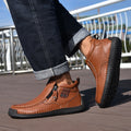Slip-on Men's Short Boots Fashion Mid-Top Martin Boots