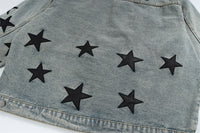 XINGX Veneer Embroidery Stitching Denim Clothes Jacket