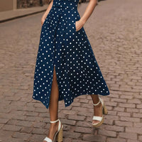 Women's Polka-Dot Printed Fashionable Casual Dress