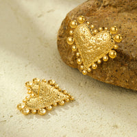 Retro Gold Stainless Steel Earrings For Women