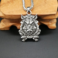 Celtic Wild Boar Alloy Pendant Necklace