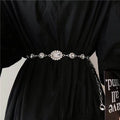 Elegant Women's Metal Large Rhinestone Inlaid Dress Waist Chain Decorated Belt Stylish Vintage With Blouse Dress Sweater