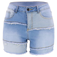 Stylish Minimalist Slim Fit Womens Denim Shorts
