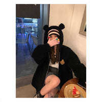 Lamb Wool Zipper Coat For Women