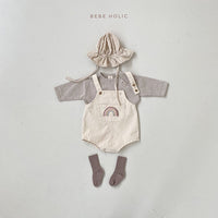 Baby Jumpsuit Spring And Autumn Men And Women Baby Loose Korean Style Rainbow Sling Triangle Jumpsuit Going Out Rompers