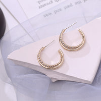 South Korea Simple Graceful Inlaid Small Diamond Earrings
