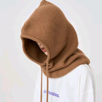 Knitted Wool Drawstring Pullover Hat