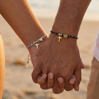 Love Cross Braided Rope Bracelet