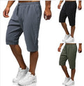 Men's Casual Cotton And Linen Sports Five Quarter Pants