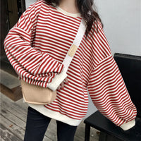 New Striped Loose Oversized Long Sleeves Handsome