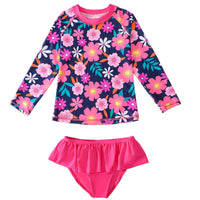 European And American Children's Split Swimsuit Long Sleeve Two-piece Suit