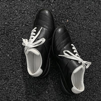 Oblique Lace-up Flat Retro Sports Casual Shoes