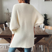 Womens AutumnWinter Casual Faux Mink Sweater Coat