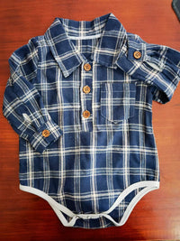Children's Pocket Plaid Coat Romper