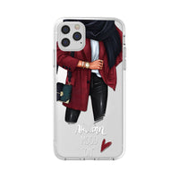 Fashion Lady Mobile Phone Case Transparent TPU Soft Protective Cover