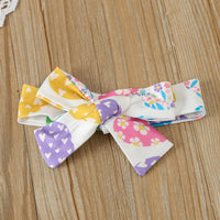 Baby Girl's Short-sleeved Letter Romper Colorful Egg
