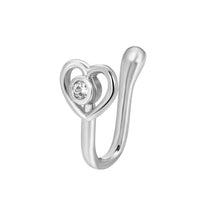 Brass Inlaid Zircon Star Heart Crown Nose Ring