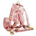 Pink Crystal Dog Collar And Leash With Wedding Ribbons