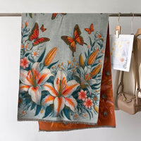 Autumn And Winter New Cashmere-like Thickened Oil Painting Jacquard Scarf