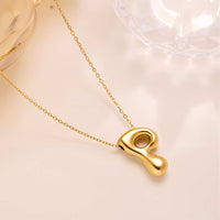 New Titanium Steel 18K Gold-Plated 26-Letter Necklace For Women