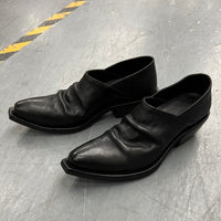 Black Retro Unisex Small Leather Shoes With Height Increase